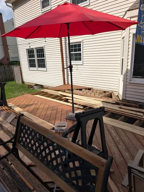 30-Year-Old Deck Restoration, before