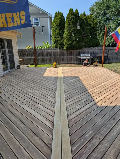 30-Year-Old Deck Restoration, sanding & preparation