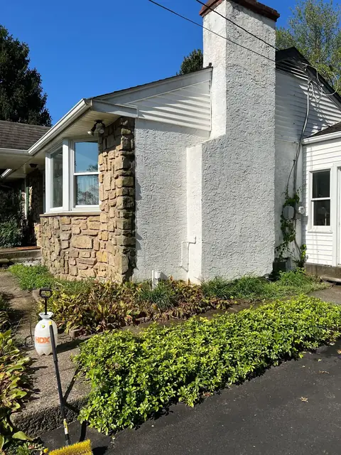 Whole-House Exterior Wash, after: that afternoon